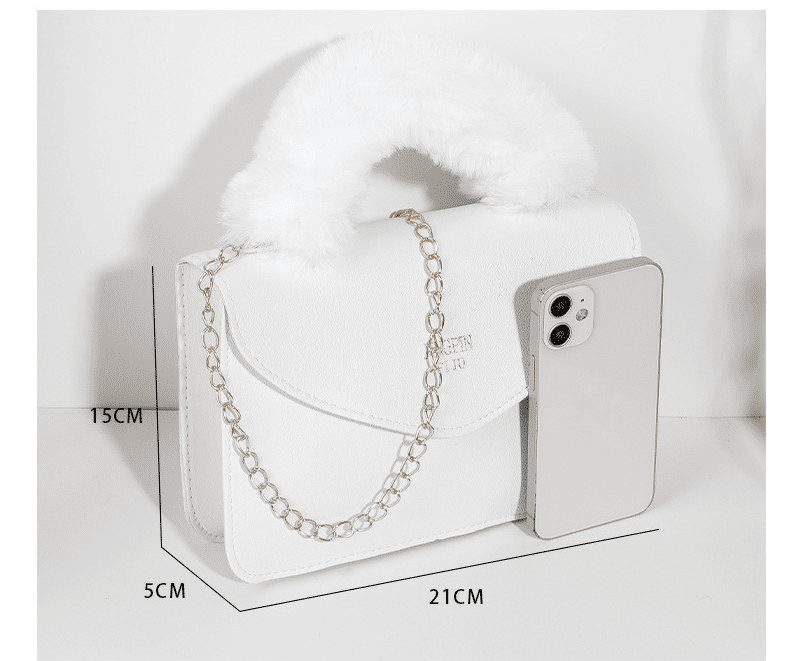 Elegant Hot Stamping Chain Crossbody Bag for Women - Portable Small Handbag