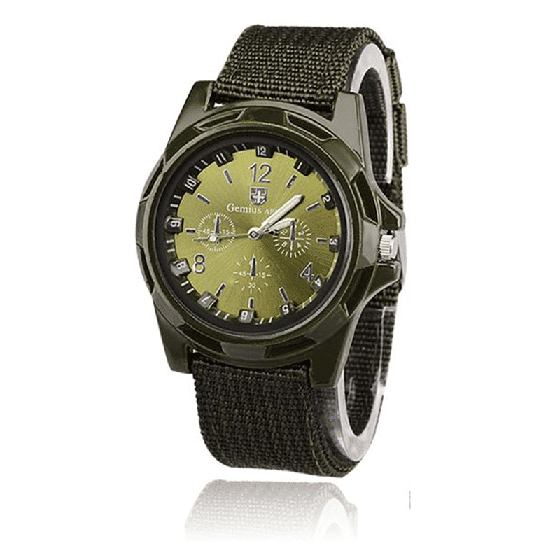 Durable Men's Military Outdoor Sports Watch - Braided Nylon Strap, Quartz Movement