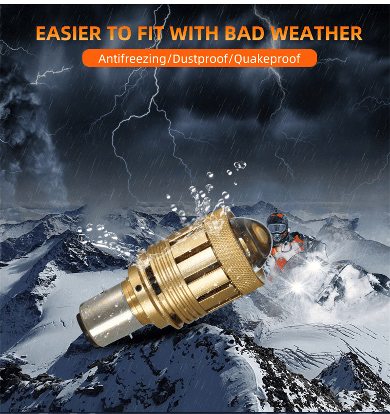 RV11 Bi-LED Motorcycle Headlight Bulb H4 32W 16000 Lumens Dual Color