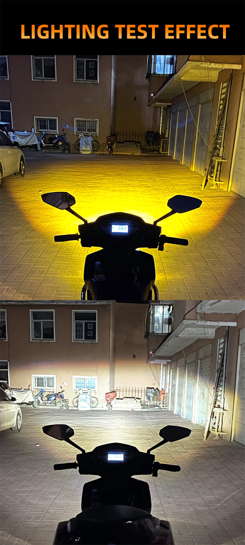 RV11 Bi-LED Motorcycle Headlight Bulb H4 32W 16000 Lumens Dual Color