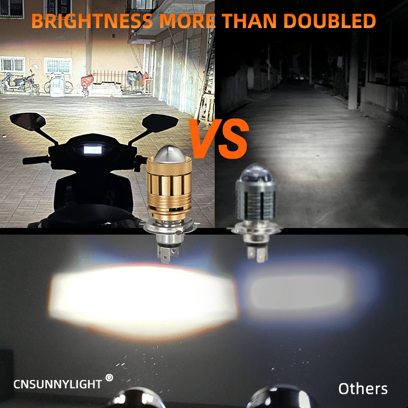RV11 Bi-LED Motorcycle Headlight Bulb H4 32W 16000 Lumens Dual Color