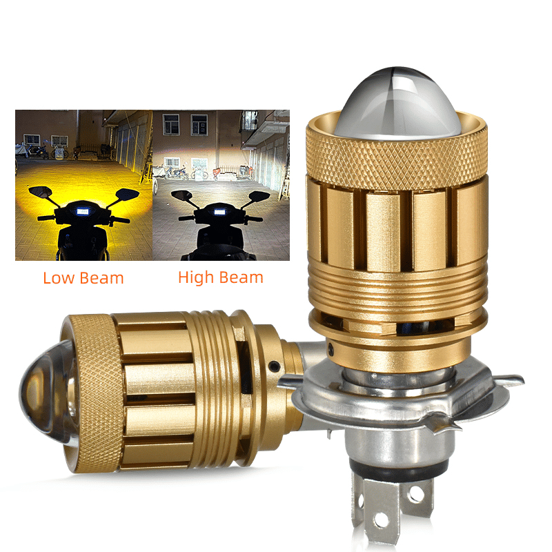 RV11 Bi-LED Motorcycle Headlight Bulb H4 32W 16000 Lumens Dual Color