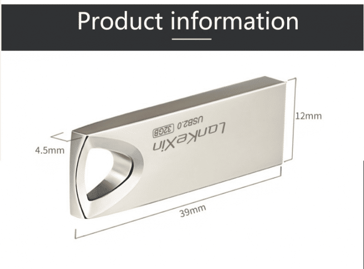 Premium Metal USB Flash Drive: High-Speed 2.0 Data Storage Disk, 16GB 32GB 64GB