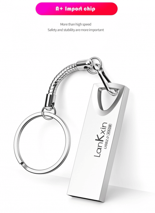 Premium Metal USB Flash Drive: High-Speed 2.0 Data Storage Disk, 16GB 32GB 64GB