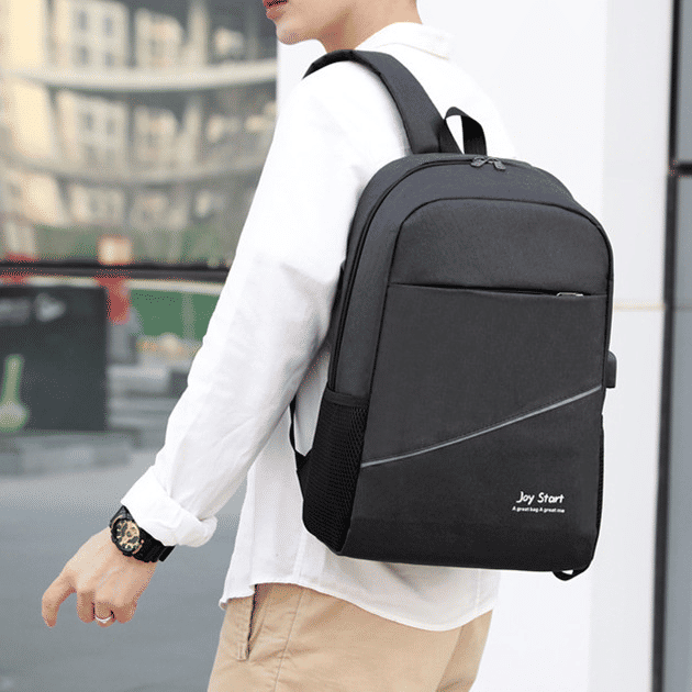 Durable 3-Piece Men's Anti-Theft USB Laptop Backpack Set: School, Travel, Leisure