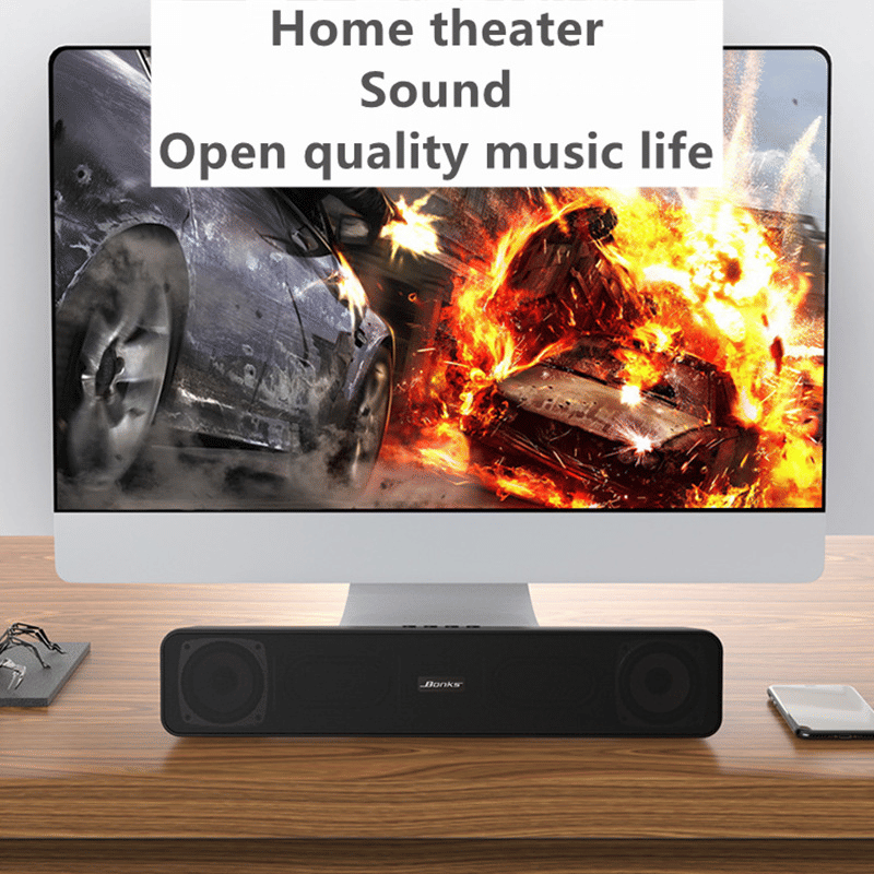 Premium Portable Bluetooth Sound Bar Speaker: Wireless Stereo System, Multi-Input Audio