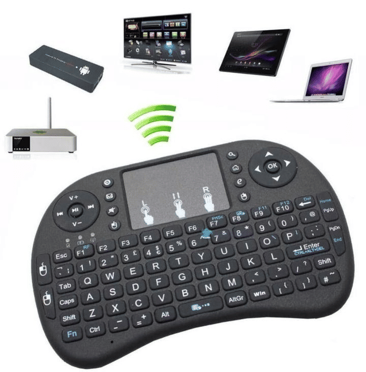 JC i8 USB Wireless Mini Keyboard with Touchpad, Bluetooth Air Mouse Remote