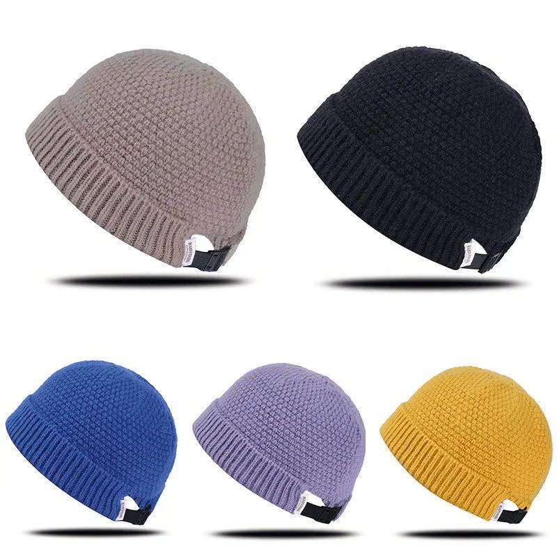 Soft Wool Knitted Winter Beanie Hat - Warm, Elastic, Unisex Skullcap