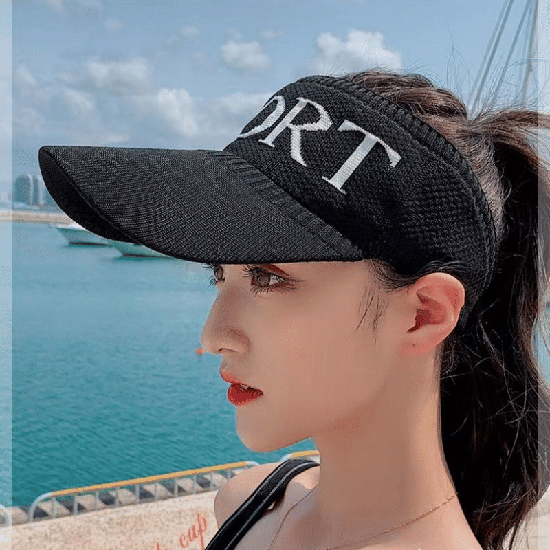 Women's Breathable Topless Sun Visor Hat - Outdoor Ladies Baseball Cap