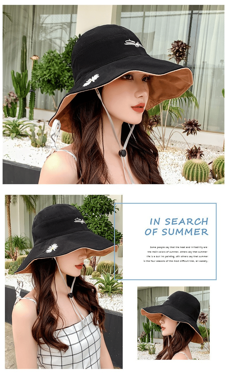 Women's Stylish Cotton Bucket Hat: Ultimate UV Sun Protection for Summer