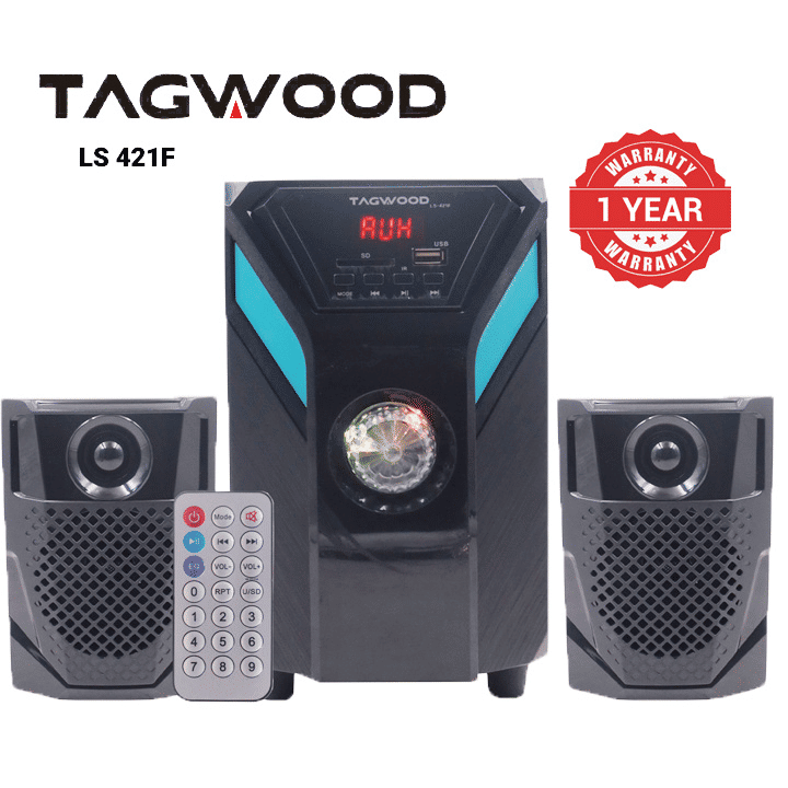 Powerful TAGWOOD LS-421F 2.1 Channel 6000W PMPO Bluetooth Subwoofer Speaker System