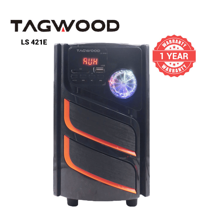 TAGWOOD LS-421E 2.1CH 6000W PMPO Home Audio Speaker System Bluetooth FM USB Powerful Bass