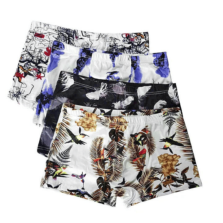 SXCHEN 4-Pack Men's Ultra-Soft Stretch Boxer Briefs | Breathable Plus Size Underwear