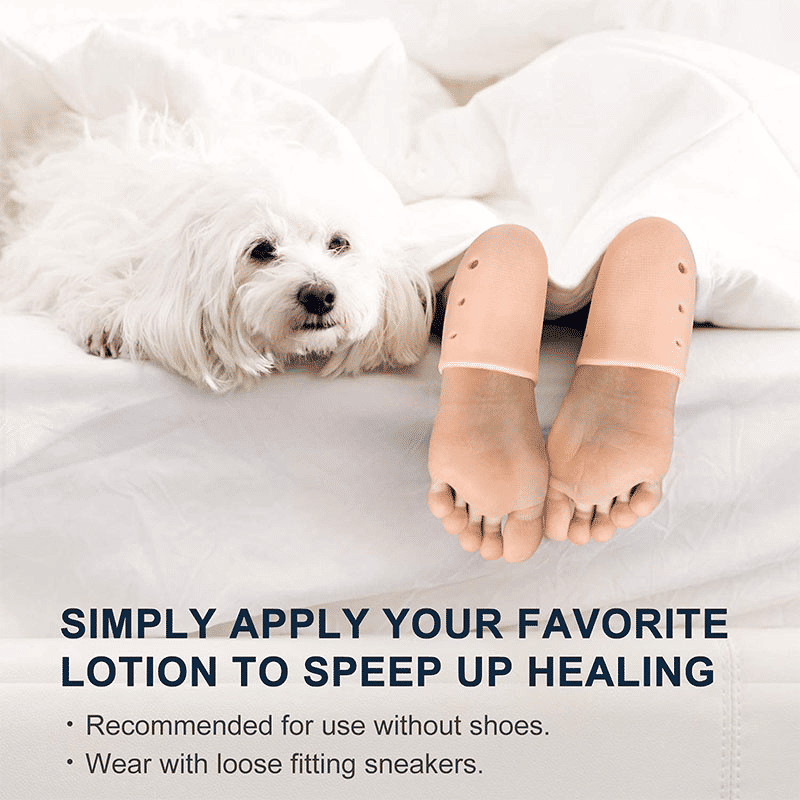 SXCHEN 2 Pairs Silicone Heel Protectors for Dry Cracked Heels & Pain Relief