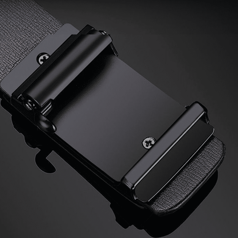 Men's Automatic Buckle PU Leather Belt - Toothless High-Quality Strap for Casual & Business