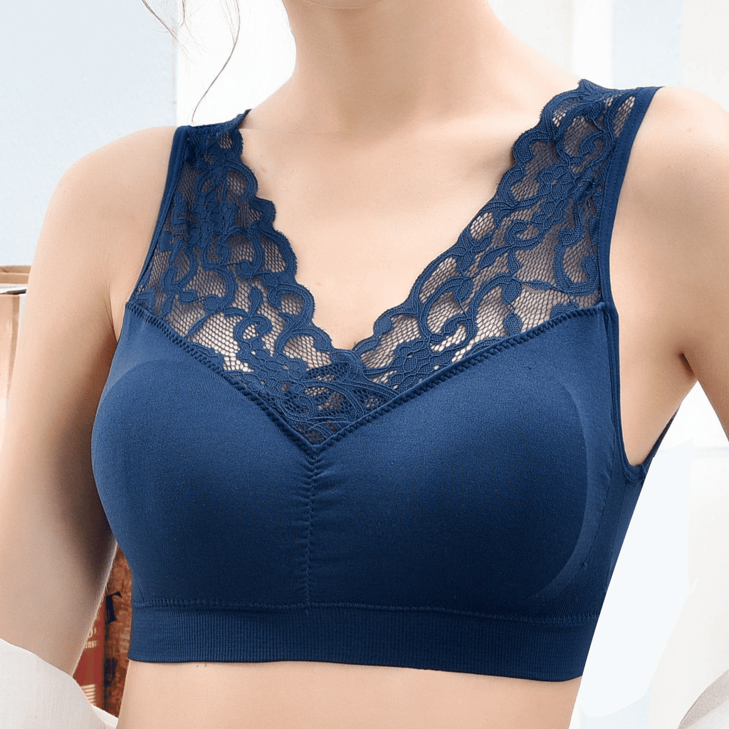 Seamless Wireless Lace Push-Up Bra: Beauty Back, Sports, Yoga, Padded Comfort