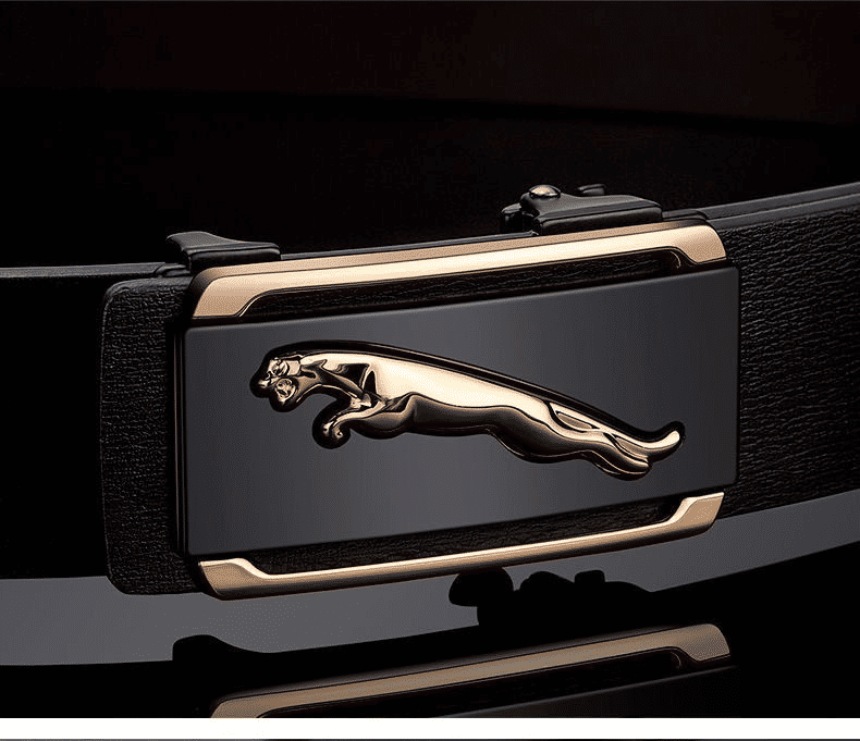 Premium Genuine Cowskin Leather Men's Belt Automatic Alloy Buckle Business Style