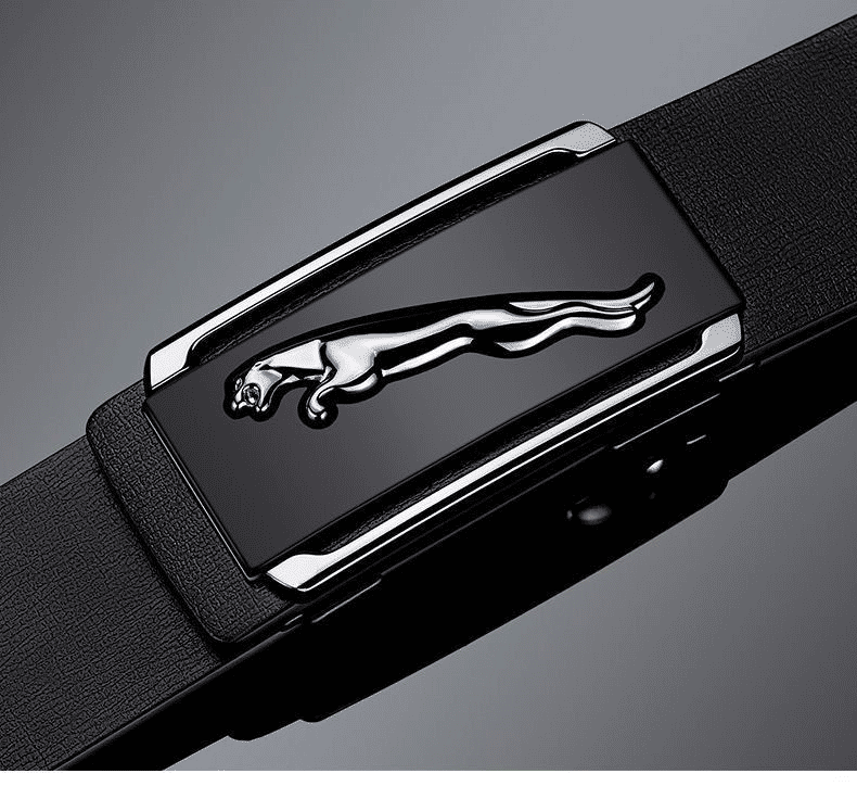 Premium Genuine Cowskin Leather Men's Belt Automatic Alloy Buckle Business Style