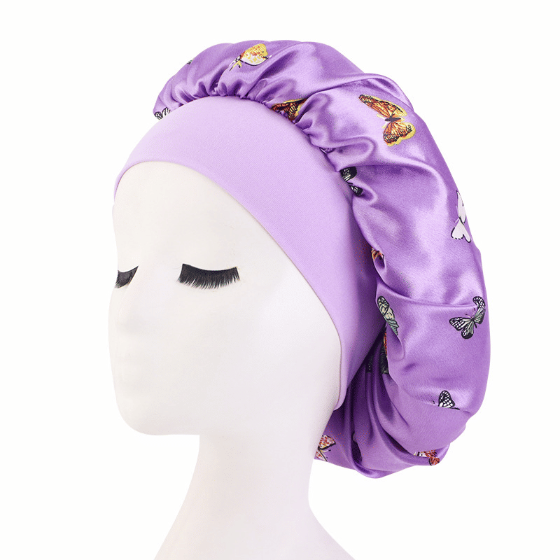 Premium Satin Silky Sleeping Bonnet for Women - Extra Large Hair Wrap Cap