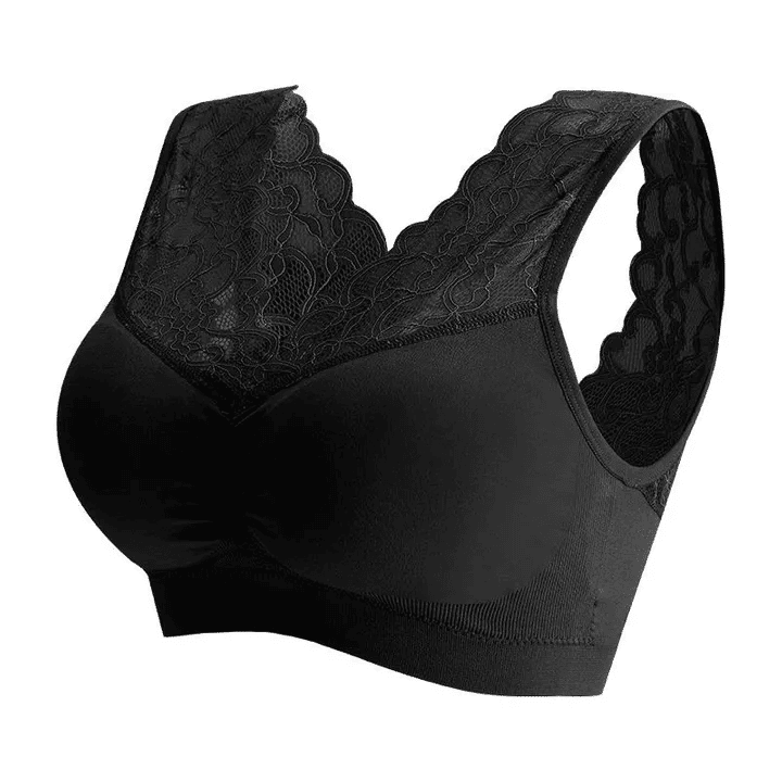Seamless Wireless Lace Push-Up Bra: Beauty Back, Sports, Yoga, Padded Comfort