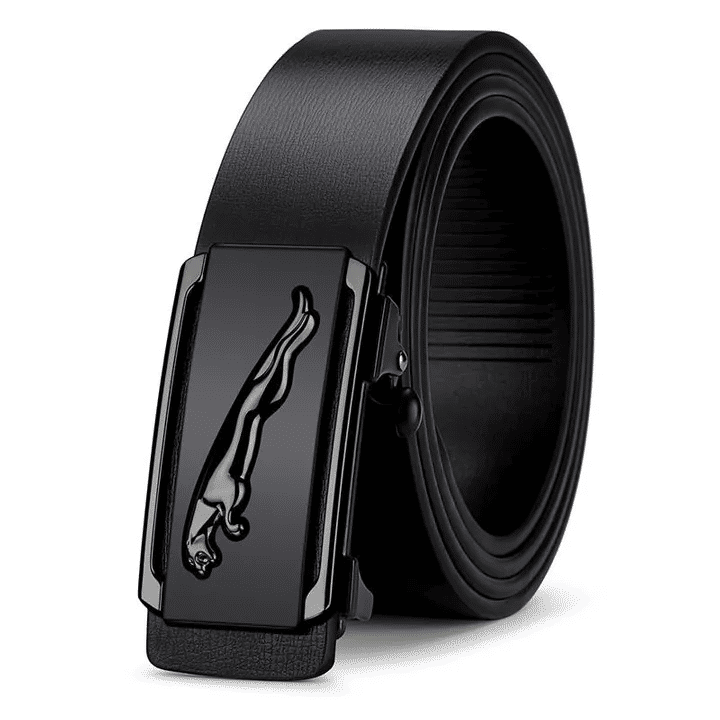 Premium Genuine Cowskin Leather Men's Belt Automatic Alloy Buckle Business Style