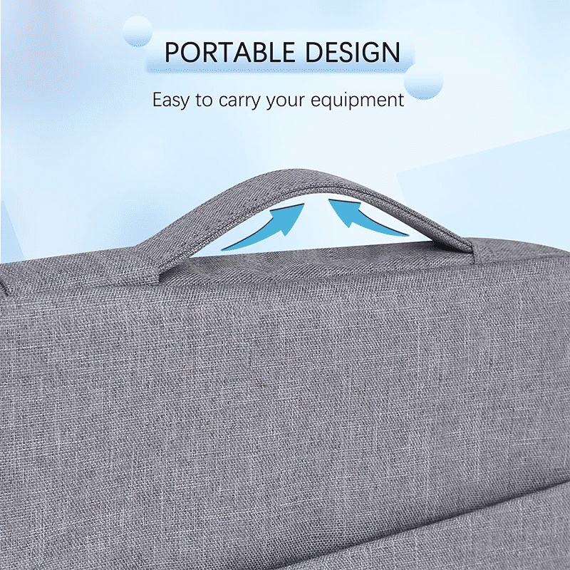 15.6-inch Portable Waterproof Laptop Sleeve: Multi-Layer Protective Liner Bag for Apple & iPad, Gray