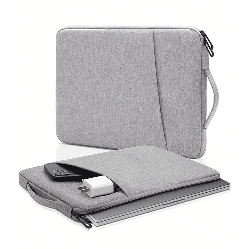 15.6-inch Portable Waterproof Laptop Sleeve: Multi-Layer Protective Liner Bag for Apple & iPad, Gray