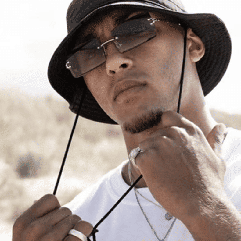 Fashionable Rimless Rectangle Sunglasses - Small Square Shades for Men & Women