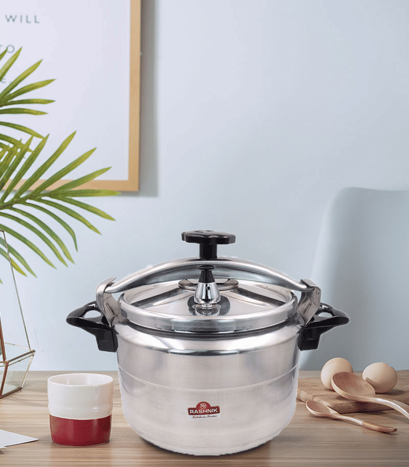 RASHNIK Versatile Aluminum Pressure Cooker & Rice Cooker, Multiple Sizes 5-11L