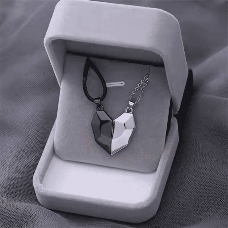 Elegant Couple Heart Initial Choker Necklace Set - Valentine's Day Love Gift