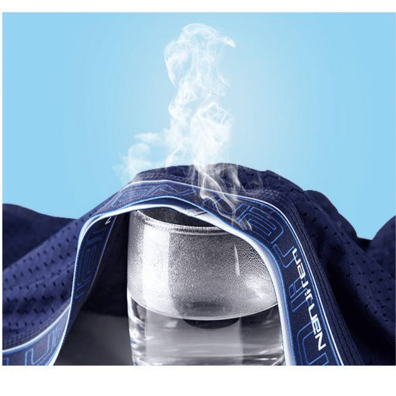 4-Pack Men's Ice Silk Boxer Briefs - Breathable Mesh Summer Underwear