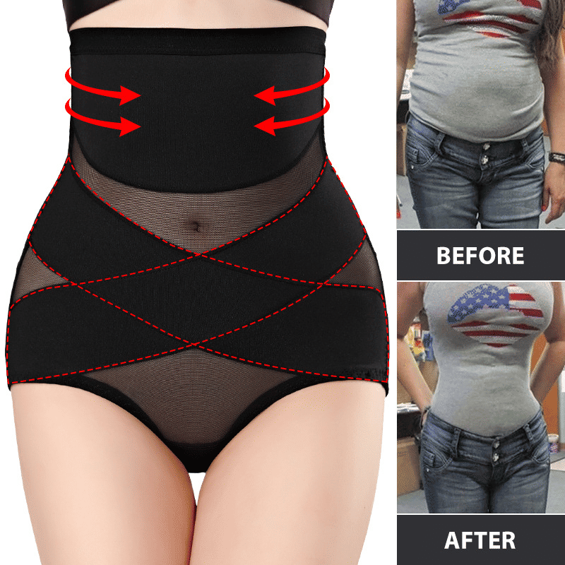 Premium Women's High Waist Tummy Control Body Shaper Panties, Slimming Lingerie