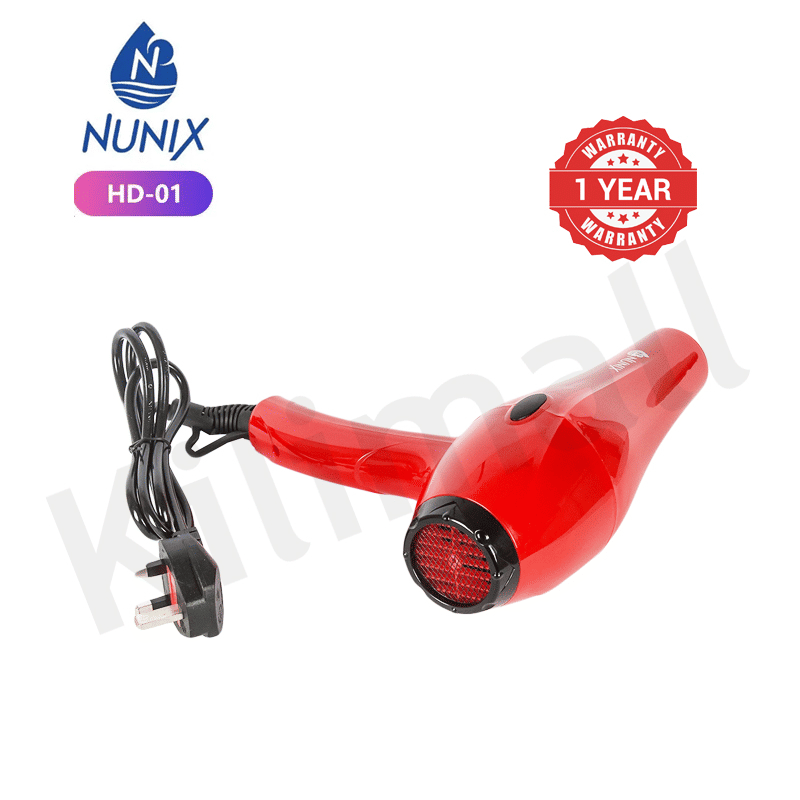 Nunix 2200W Professional Hair Dryer: Fast Drying, Low Noise, Hot & Cold Air