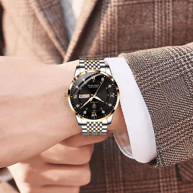 POEDAGAR Men's Waterproof Luminous Quartz Business Watch: Ultra-thin, Calendar, Top Brand