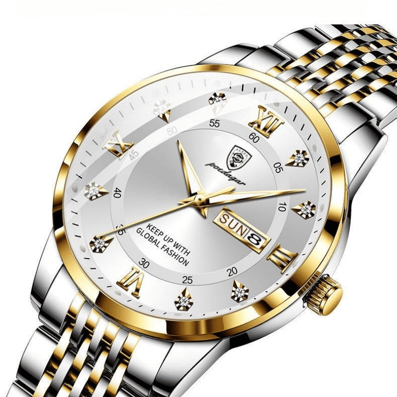 POEDAGAR Men's Waterproof Luminous Quartz Business Watch: Ultra-thin, Calendar, Top Brand