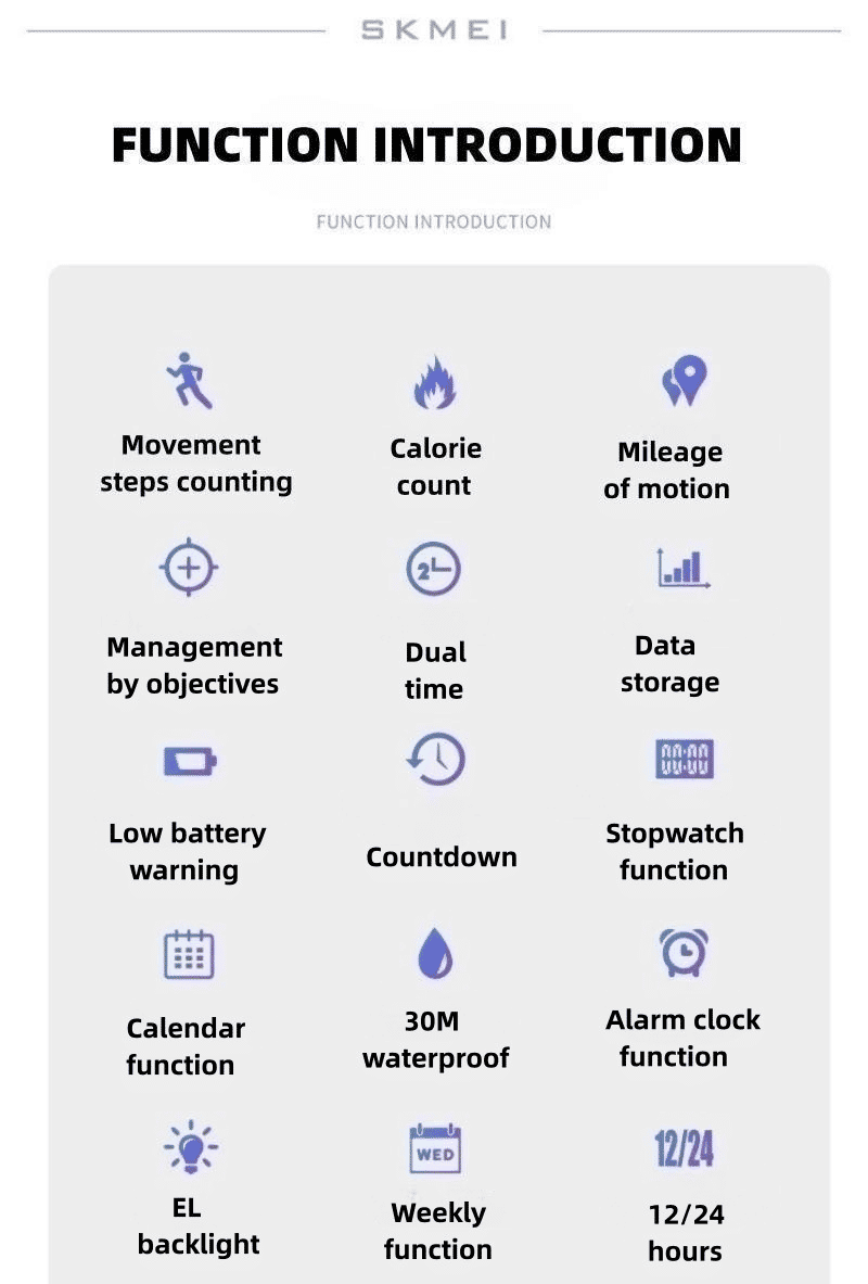 SKMEI Men's Premium Digital Watch: Durable Steel Strap, Multifunctional, Black Finish