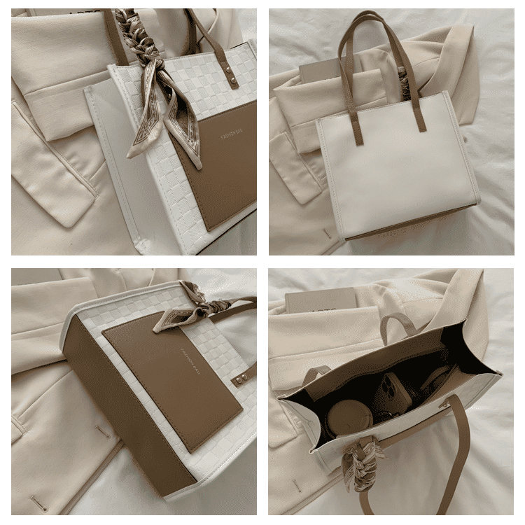 Stylish Khaki Women's Shoulder Bag Messenger Tote - Large Capacity Handbag