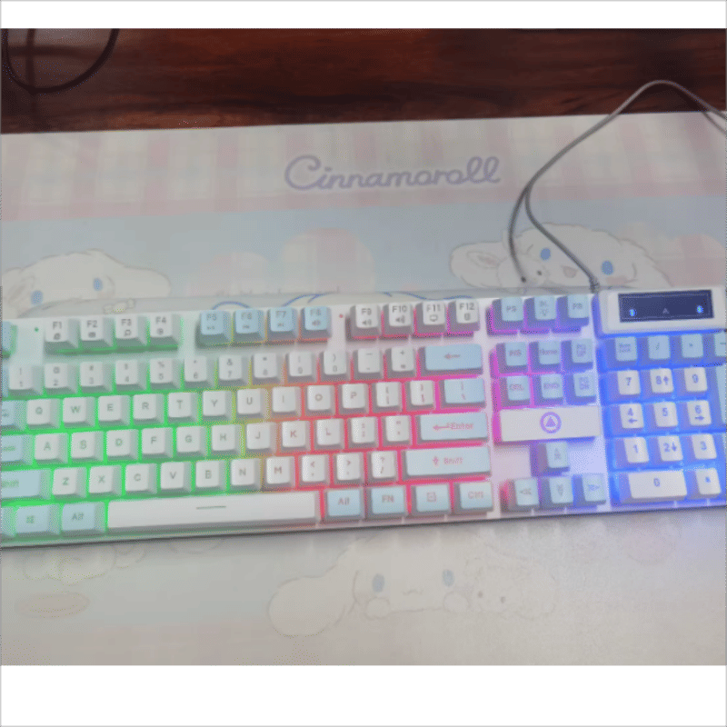 Luminous Wired Gaming Keyboard: Mechanical Feel, Ergonomic Design for Desktop & Laptop
