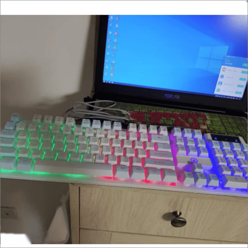 Luminous Wired Gaming Keyboard: Mechanical Feel, Ergonomic Design for Desktop & Laptop