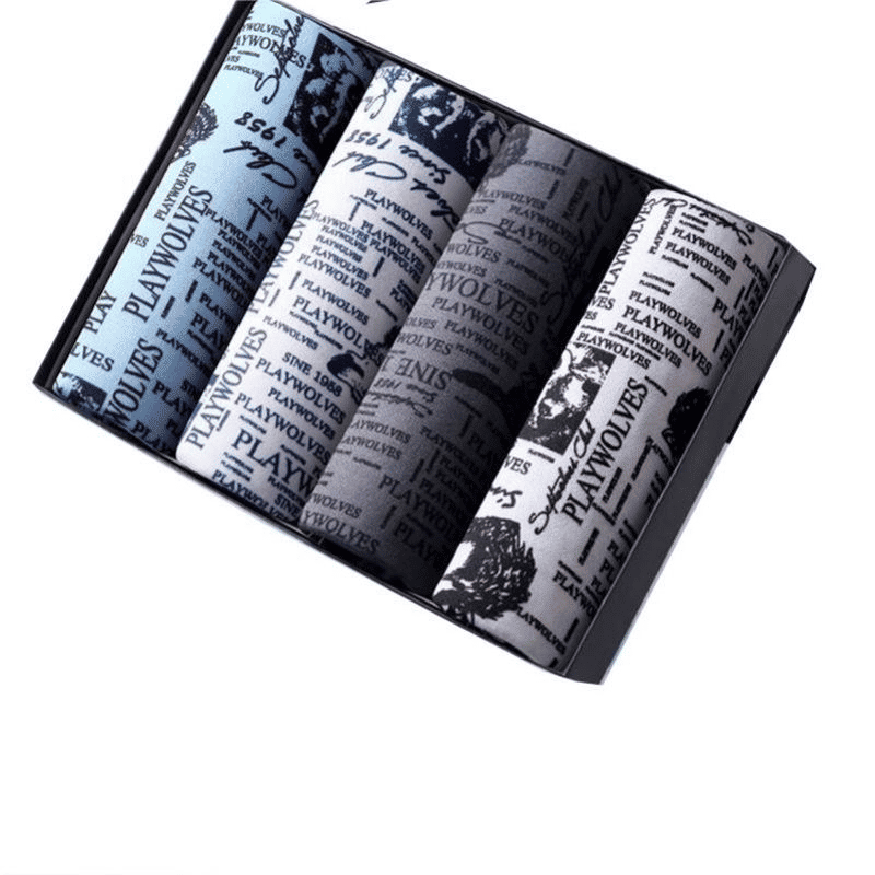 Men's Printed Seamless Mid-Rise Breathable Boxer Briefs - Ultimate Comfort