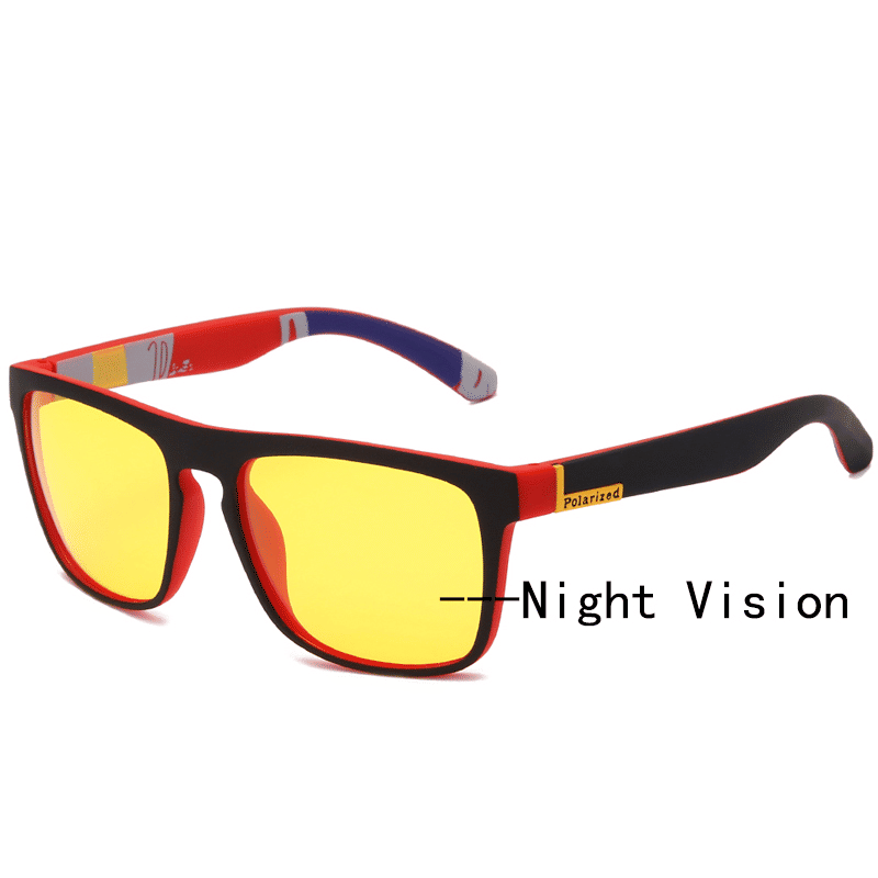 Men's Yellow Lens Anti-Glare Night Driving UV400 Sunglasses Goggles