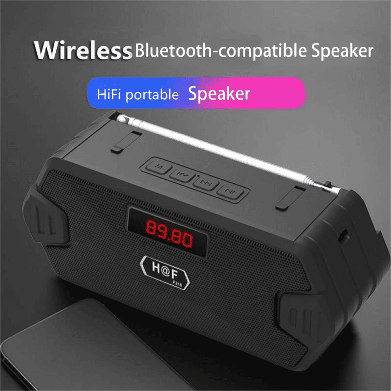 Versatile Portable Bluetooth Speaker: FM Radio, USB, AUX, TF, MP3