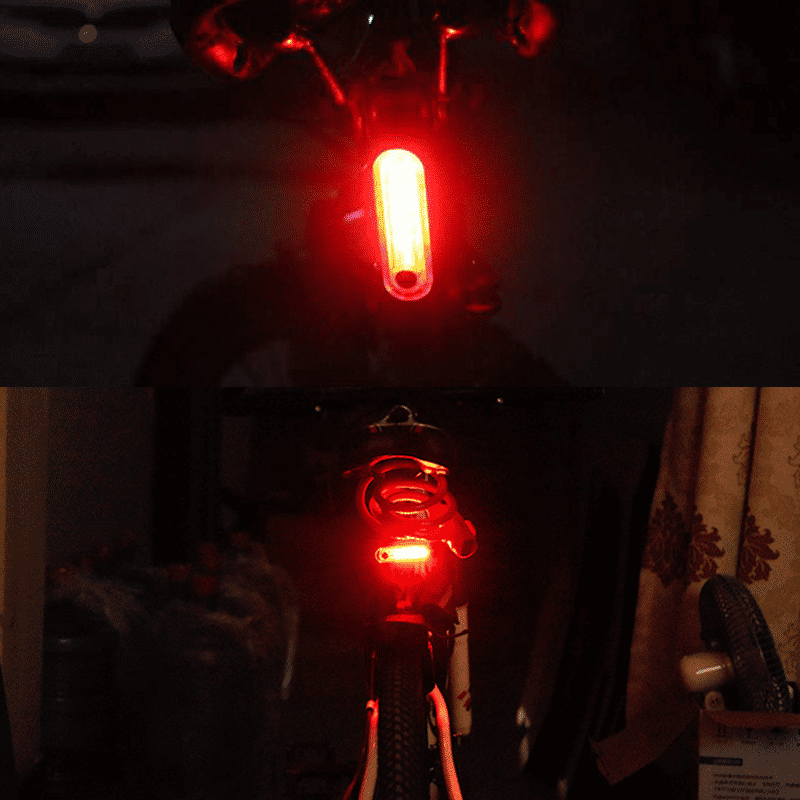 USB Rechargeable Bicycle Headlight Taillight Set - Waterproof LED Cycling Safety Light