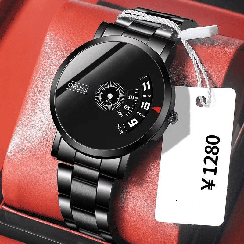 ORUSS Men's Stainless Steel Strap Quartz Sports Watch Business Wristwatch