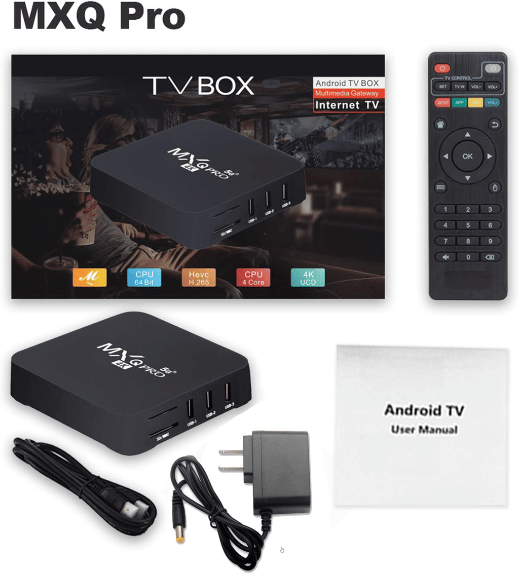 MXQpro RK3229 Android 10.1 4K Smart TV Box with Remote Control