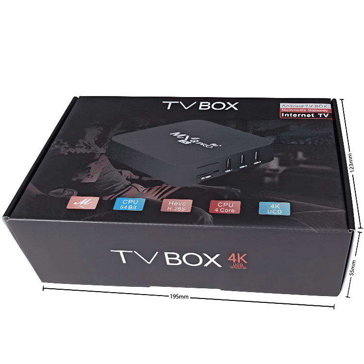 MXQpro RK3229 Android 10.1 4K Smart TV Box with Remote Control