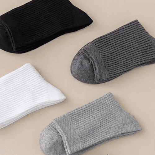 Premium 6-Pair Men's Striped Cotton Business Socks - Breathable All-Season Mid-Calf Quality Knit