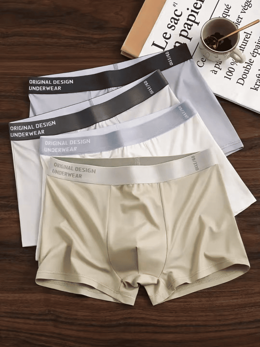 4-Pack Men's Breathable Soft Stretchy Boxer Briefs Shorts for Ultimate Comfort