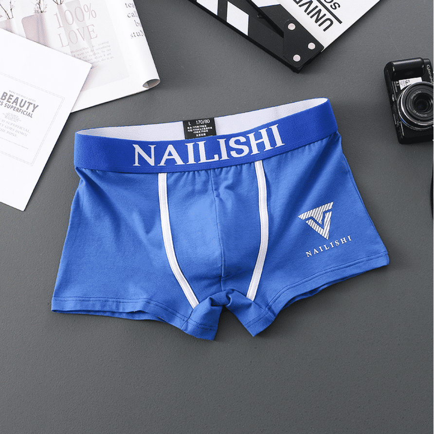 3Pcs Men's Trendy Letter Print Cotton Boxer Briefs – Breathable Mid-Rise Underwear