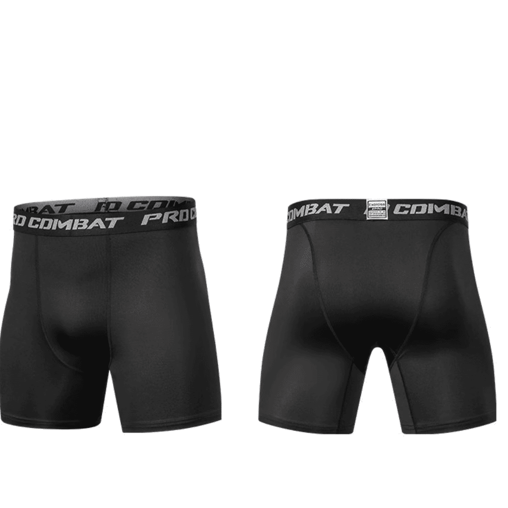Men's 2-Pack Compression Base Layer 5-Inch Workout Shorts Boxer Briefs